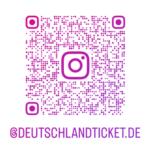 QR-Code zum Instagram Profil von Deutschlandlandticket.de